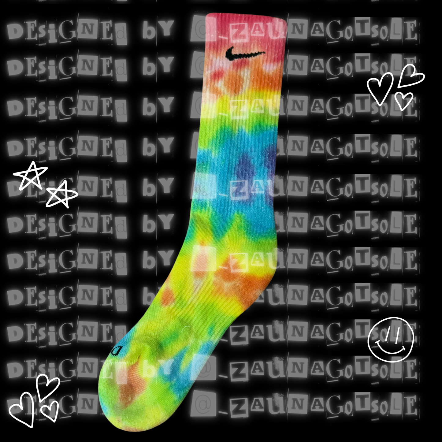 Rainbow Tye Dye 🌈 Nike Crew Socks